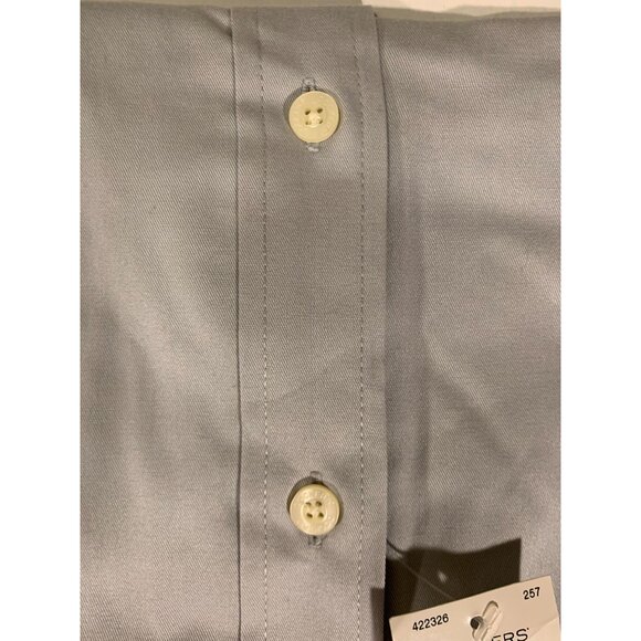 Dockers Mens Button-Down Shirt XL 17/17.5 Light Blue Wrinkle-Free Stain Defender - Picture 7 of 9